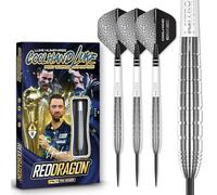 RED DRAGON - Luke Humphries TX1 Series | 24g | Professional Steel Tip 90% Tungsten Darts Set - Includes Dart Flights & Stems | Professional Player Edition
