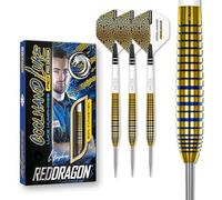 RED DRAGON Luke Humphries TX3 Gold SE 24 Gram Premium Tungsten Steeltip Darts Set with Flights and Stems