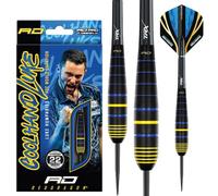 RED DRAGON Luke Humphries World Champion Brass Darts Set with flights and Shafts (Stems)