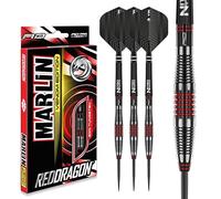 RED DRAGON Marlin Venom 24g Professional 90% Tungsten Steel Tip Darts Set - Aero Grade Midpoint Flexion Barrel with Hardcore Flights & Nitrotech Ultra Stems