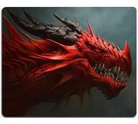 Red Dragon Mouse Pad, Cool Mouse Pad, Gaming Mouse Mat Square Waterproof Mouse Pad Non-Slip Rubber Base MousePads for Office Home Laptop Travel, 9.5"x7.9"x0.12" Inch