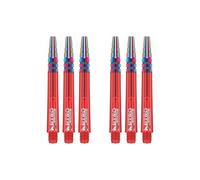 RED DRAGON Nitrotech Ionic Intermediate Red Dart Stems - 2 sets per pack (6 stems in total)