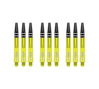 RED DRAGON Nitrotech Pro Grip Yellow Dart Shafts | Medium Darts Stems | 3 Sets Pack (9 Dart Stems Total) | Fits Standard Flights Darts Accessories
