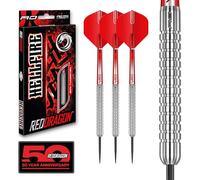 RED DRAGON Personalised Hell Fire A 24g - Custom Professional Tungsten Steel Tip Darts Set with Flights and Shafts (Stems)