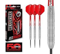 RED DRAGON Personalised Hell Fire B 26g - Custom Professional Tungsten Steel Tip Darts Set with Flights and Shafts (Stems)
