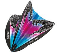 RED DRAGON Peter Wright Snakebite Hardcore Freestyle Pink and Blue Dart Flights - 3 Sets Per Pack (9 Dart Flights in Total)