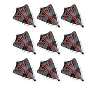 RED DRAGON Peter Wright Snakebite Hardcore Ionic Grey Snake Freestyle Dart Flights - 3 sets per pack (9 dart flights in total)