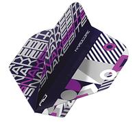 RED DRAGON Peter Wright Snakebite Hardcore Stack Black and Purple Dart Flights - 3 Sets Per Pack (9 Flights in Total)