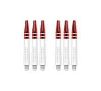 RED DRAGON Peter Wright Snakebite Nitrotech Intermediate White and Red Stems - 2 sets per pack (6 stems in total)
