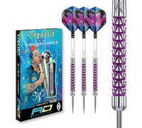Peter Wright Vyper Darts | 90% Tungsten | Level 5 Grip | 54.6mm | 20g-24g Steel Tip Darts 22g | Red Dragon Darts