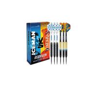 RED DRAGON Peter Wright 'Snakebite' v Gerwyn Price 'Iceman' DWC Brass Darts Set with Flights and Shafts (Stems)
