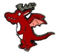 Pawprint Family | Red Dragon Enamel Pin Badge | Julia Donaldson and Axel Scheffler's Zog Official Merchandise