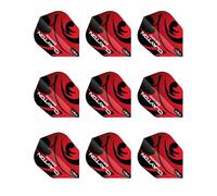 RED DRAGON Professional Player Hardcore Shape No. 6 Extra Thick - 100 Micron - Dart Flights 3 Sets Per Pack (9 Dart Flights in total)