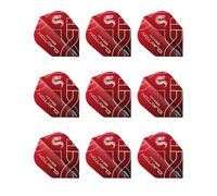 RED DRAGON Professional Player Hardcore Shape No. 6 Extra Thick - 100 Micron - Dart Flights 3 Sets Per Pack (9 Dart Flights in total)