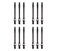 RED DRAGON Razor Edge Anodised Medium Aluminium Stems - Black - 4 sets per pack (12 Stems in total)