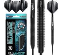 RED DRAGON Razor Edge Black 85% Tungsten Darts Steel Tip 26 Grams Uk Seller New