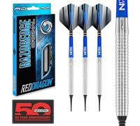 RED DRAGON Razor Edge Original Steel Tip Darts Set - 85% Tungsten Barrel, High Grip Control