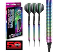 RED DRAGON Razor Edge Spectron 18 Gram Softip Tungsten Darts with Flights and Stems