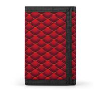 Red Dragon Scale Wallet for Men Trifold Wallets Credit Card Holder Minimalist Front Pocket for Women