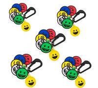 Red Dragon Seeds Emotional Regulation Keychain Set - Colour-Coded Visual Aids for Children - Durable 3D Printed Feeling Discs for School, SEN & Home. Emoji Clicker Included.