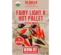 Red Dragon Seeds LTD Fairy Light X Hot Pallet Chilli Seeds For Growing Hot Peppers