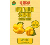 Red Dragon Seeds LTD Giant Yellow Scorpion Chilli Seeds For Growing Hot Peppers