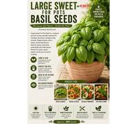 Red Dragon Seeds LTD Large Sweet Basil Herb Seeds For Pots And Gardens