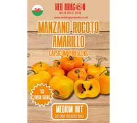 Red Dragon Seeds LTD Manzano Rocoto Amarillo Chilli Seeds For Growing Hot Peppers