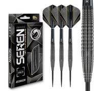 RED DRAGON Darts - Seren Onyx 4 23g - 90% Tungsten Professional Steel tip Darts Set with Dart Flights and Dart Shafts (Stems)