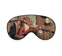 Red Dragon Sleep Mask with Adjustable Strap, Breathable Sleep Masks for Women Men, Soft Eye Mask for Side Sleepers, Travel, Office Nap, Airplane & Blocking Light