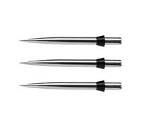 RED DRAGON Specialist Darts Points Trident Points Silver Effect Standard 32mm with Black Tridents - 1 set per pack