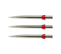 Specialist Darts Points Trident Points Silver Effect Standard 32mm with Red Tridents - 1 set per pack