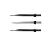 RED DRAGON Specialist Darts Points Trident Points Silver Effect Standard 32mm with Black Tridents - 1 set per pack