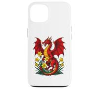 Red Dragon Stood Amongst Daffodils Case for iPhone 13