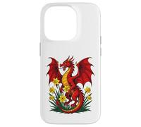 Red Dragon Stood Amongst Daffodils Case for iPhone 14 Pro