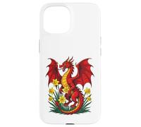Red Dragon Stood Amongst Daffodils Case for iPhone 15