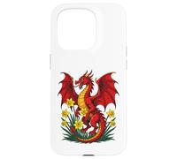 Red Dragon Stood Amongst Daffodils Case for iPhone 15 Pro