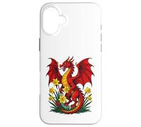 Red Dragon Stood Amongst Daffodils Case for iPhone 16 Plus