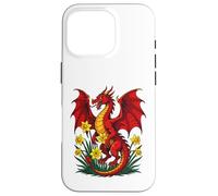 Red Dragon Stood Amongst Daffodils Case for iPhone 16 Pro