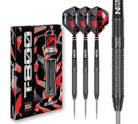 RED DRAGON Darts - T-800 26g - 90% Professional Tungsten Steel tip Darts Set with Dart Flights and Dart Shafts (Stems)