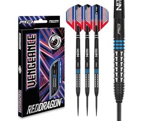 RED DRAGON Vengeance 90% Tungsten Darts Set - Vengeance Evolution Technology with Hardcore Yin Yang Flights & Nitrotech Ultra Stems