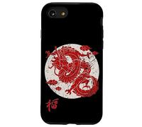 Red Dragon White Rising Sun Chinese Strength Symbol Case for iPhone SE (2020) / 7/8