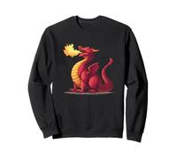 Red Dragon with Flames for Dragons and Magical Lovers Sweatshirt