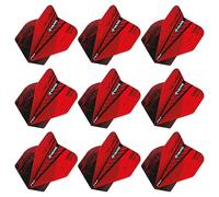 RED DRAGON Yin Yang Double Sided Black & Red Standard Dart Flights 3 Sets Per Pack (9 Dart Flights in total)