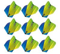 RED DRAGON Yin Yang Double Sided Blue & Green Standard Dart Flights 3 Sets Per Pack (9 Dart Flights in total)