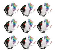 RED DRAGON Yin Yang Double Sided Peter Wright Snakebite Black & White Standard Dart Flights 3 Sets Per Pack (9 Dart Flights in total)
