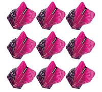 RED DRAGON Yin Yang Double Sided Pink & Black Standard Dart Flights 3 Sets Per Pack (9 Dart Flights in total)