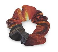 Red Dragons Breathing Fire Fashion Hair Bands Scrunchies for Women Soft Elastic Hair Ties Accessories