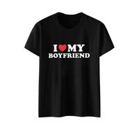 Red Dresses for Women Valentines Day Valentines Shirts Long Oversize Heart Sweatshirt I Love My Boyfriend T Shirt Lips Shirt Men Matching Couples T-Shirt for Husband and Wife Tee