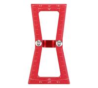 (Red) Durable Woodworking Marker Gauge Tool for Accurate Dovetail Measurements - Black/Red, Aluminium Alloy
